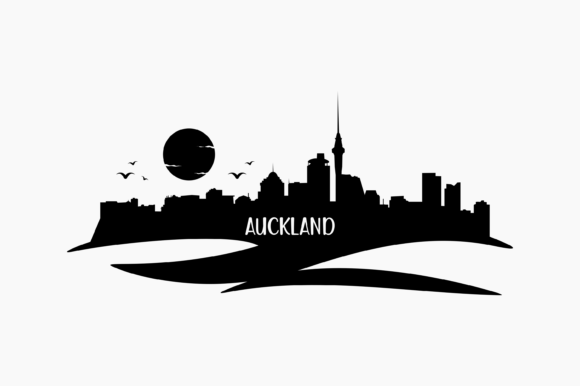 Auckland Skyline Silhouette