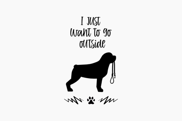 Dog Rottweiler Ask to Go Outside