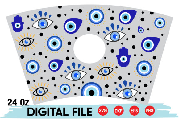 Evil Eye Starbucks Design Wrap Cup