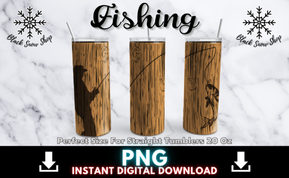Fishing Tumbler Wrap Sublimation