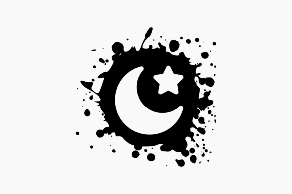 Islam Muslim Symbol Splat Ink