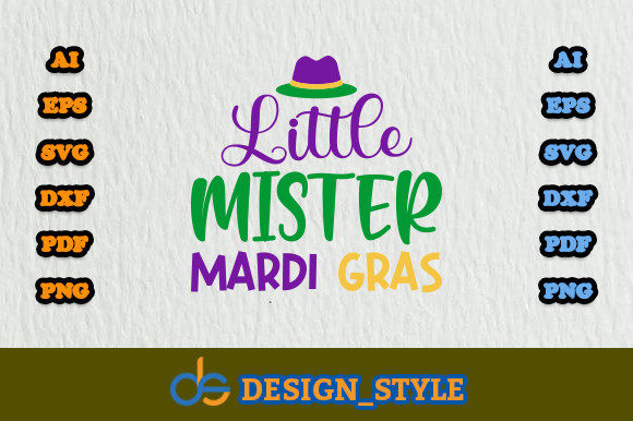 Little Mister Mardi Gras Svg