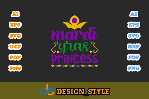 Mardi Gras Princess Svg