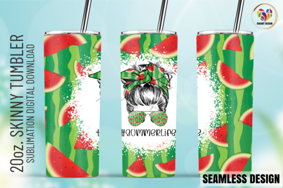 Mom Life Watermelon 20oz Tumbler Wrap