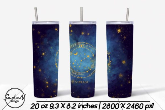 Scorpio Zodiac Sublimation Tumbler