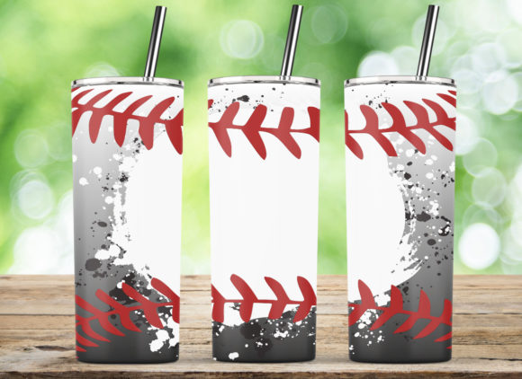 Sport Baseball 20 Oz Skinny Tumbler Wrap