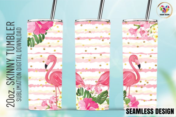 Summer Flamingo 20oz Tumbler Wrap
